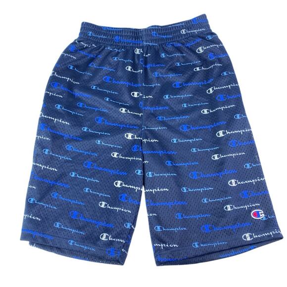 Champion Kids Boys Blue Logo Elastic Waist Athletic Basketball Sweat Shorts XL - Picture 1 of 4